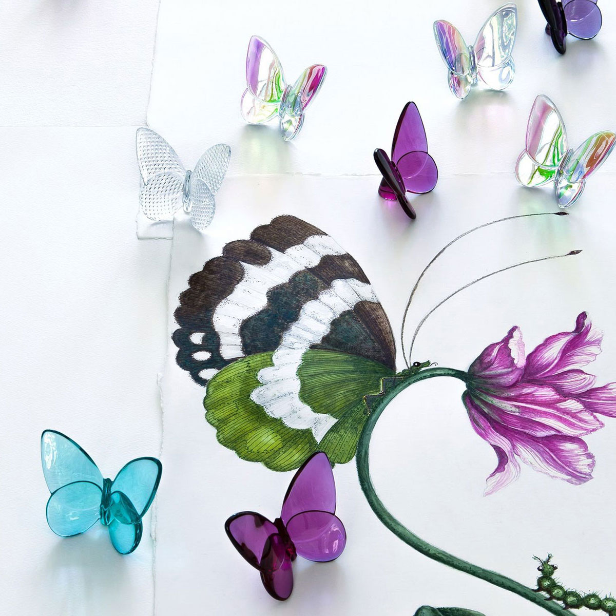 Baccarat Crystal Lucky Butterfly, Purple